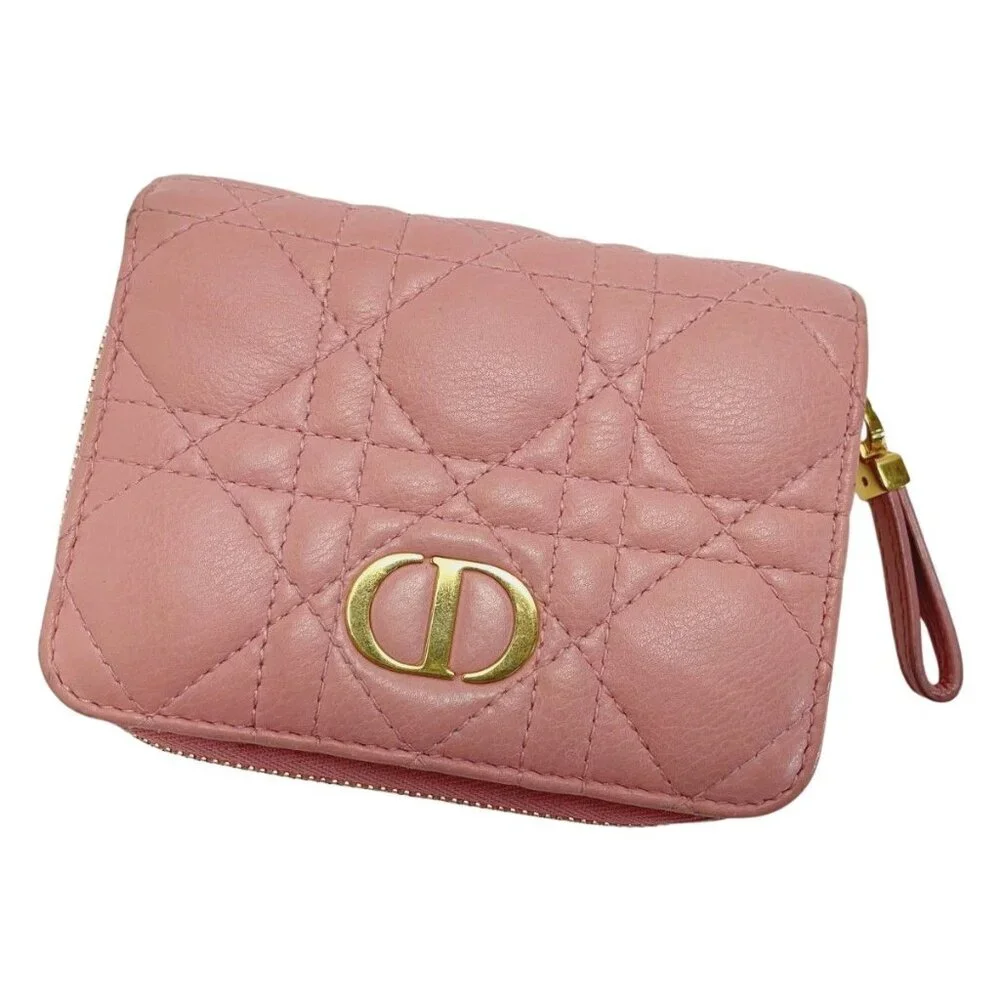 Christian Dior Cannage S5032 Pink Bifold Wallet